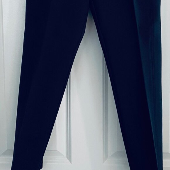 SPANX NAVY BLUE SLIM STRAIGHT LEG PANTS - SIZE SMALL PETITE LENGTH - TAGS ON - Picture 5 of 8